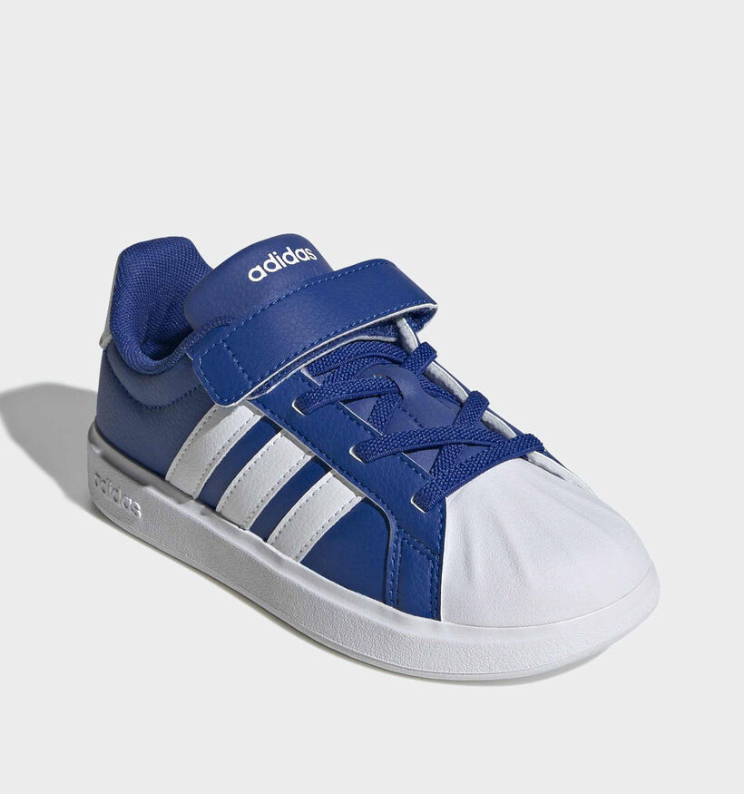 adidas Streettalk Baskets en Bleu pour gar&ccedil;ons (372790) - pour semelles orthop&eacute;diques