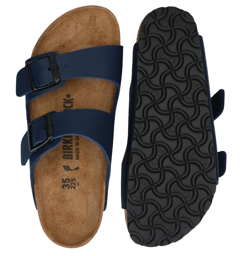 Birkenstock Arizona Birko Flor Zwarte Slippers voor jongens (338071)