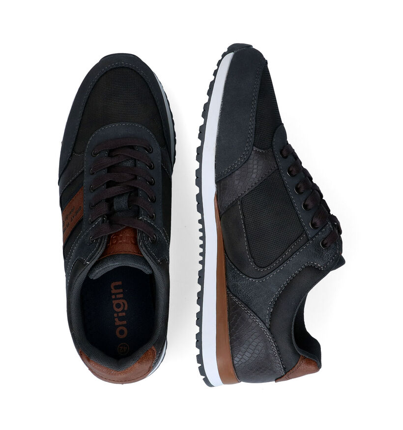 Origin Cognac Veterschoenen in kunstleer (298354)