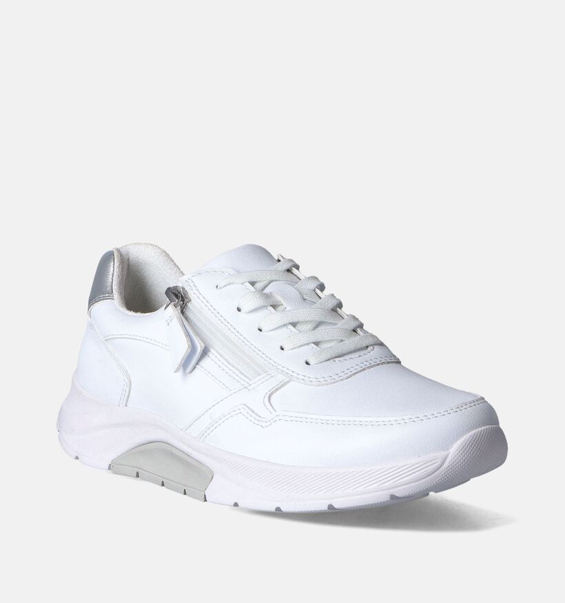 Gabor Rollingsoft Chaussures à lacets en Blanc pour femmes (352065) - pour semelles orthopédiques