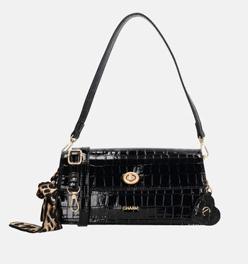 Charm London Schoudertassen Zwart/Beige