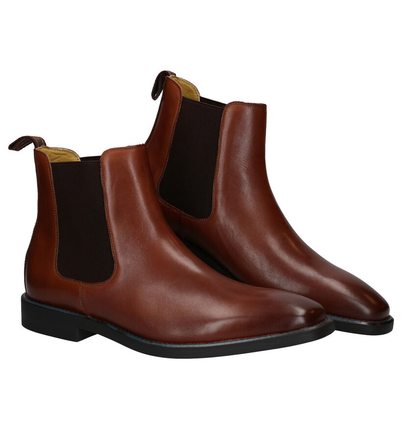 Steptronic Mayfair Chelsea Boots en Cognac en cuir (281379)