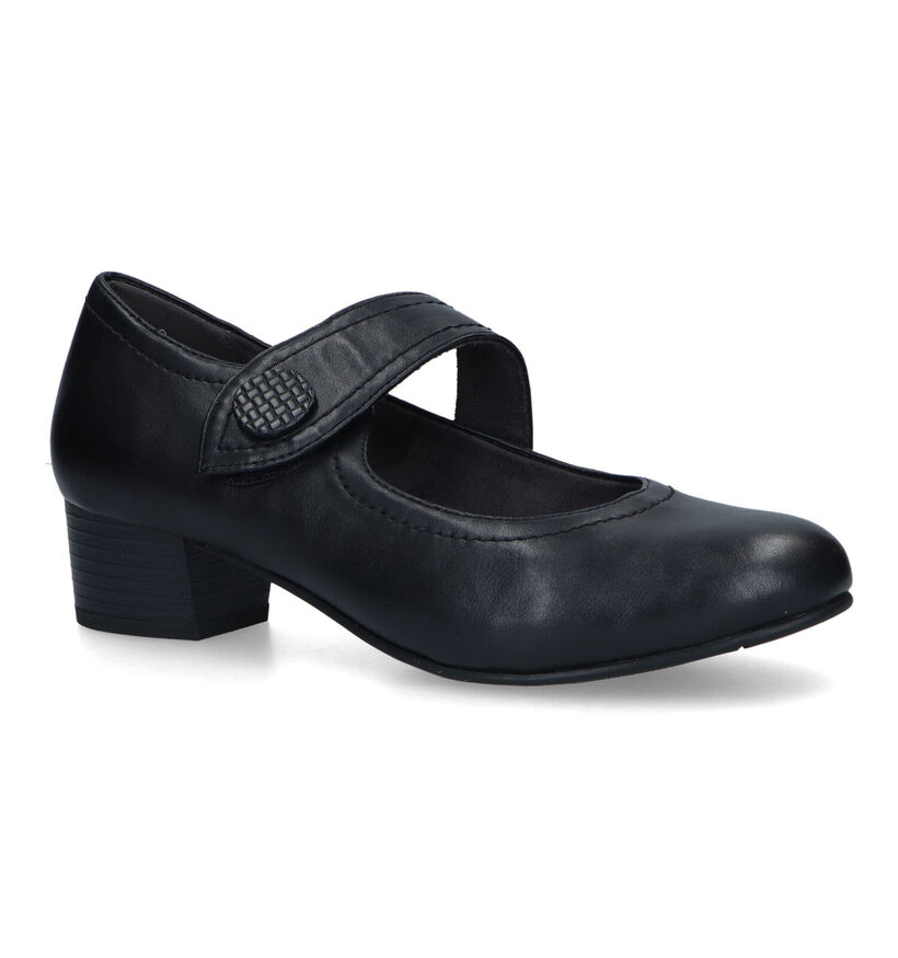 Jana Escarpins avec talon bas en Noir pour femmes (333081)