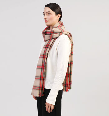 Dolce C. Sjaals Zwart/Beige/Bruin