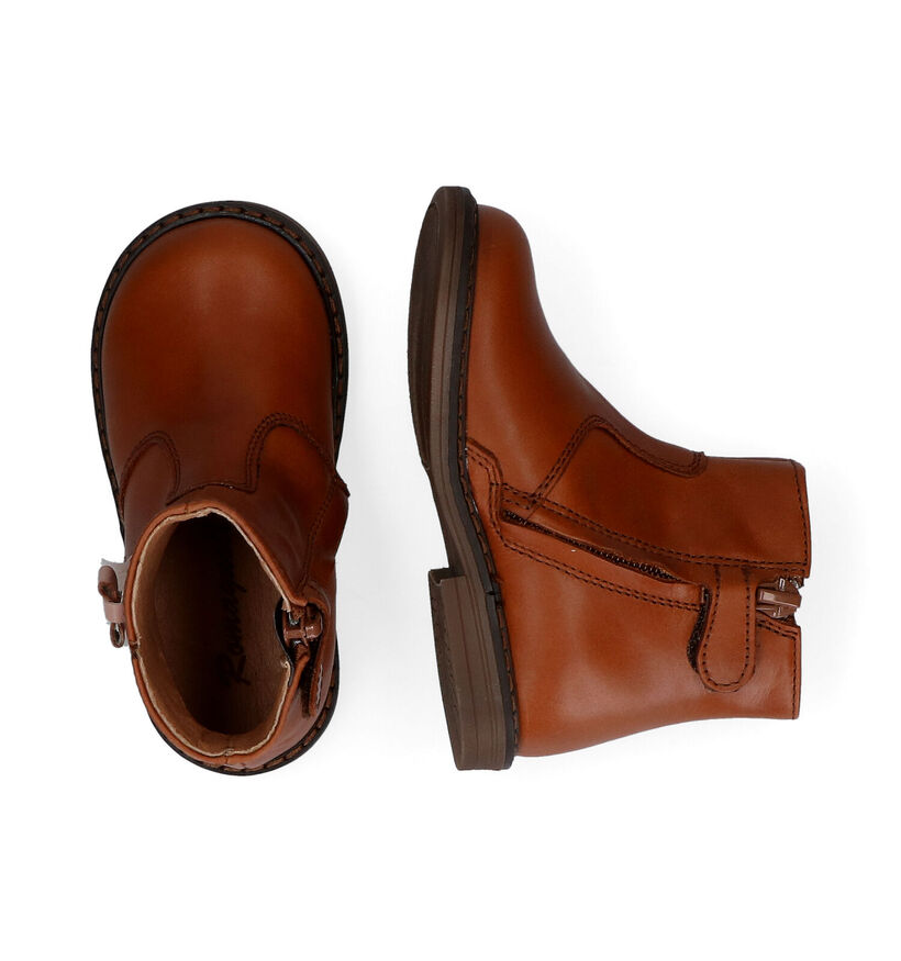 Romagnoli Bottes basses en Cognac en cuir (298517)