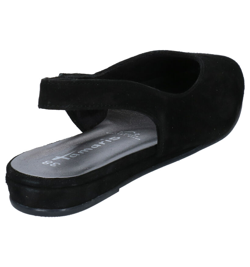 Tamaris Sandales plates en Noir en nubuck (269798)