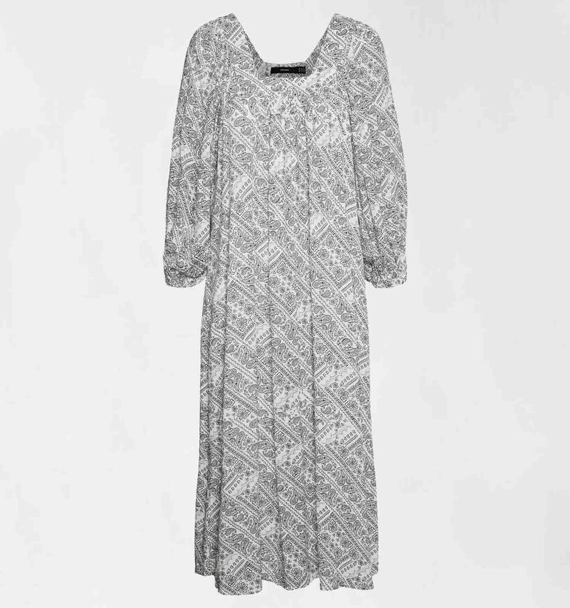 Vero Moda Peace Robe mi-longue en Noir/Blanc (312010)