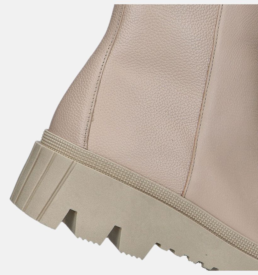 Gabor Best Fitting Beige Enkellaarzen voor dames (347058) - geschikt voor steunzolen