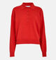 Minus Lupi Polo Knit Pull en Rouge pour femmes (371821)