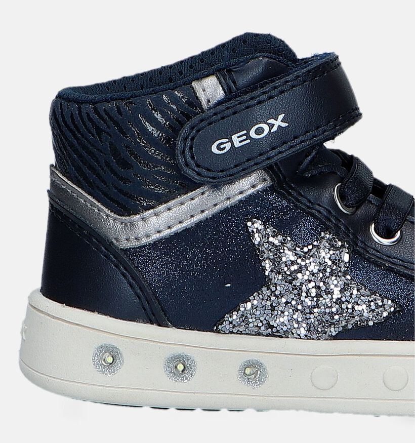 Geox Skylin Blauwe Sneakers Met Lichtjes voor meisjes (330120) - geschikt voor steunzolen