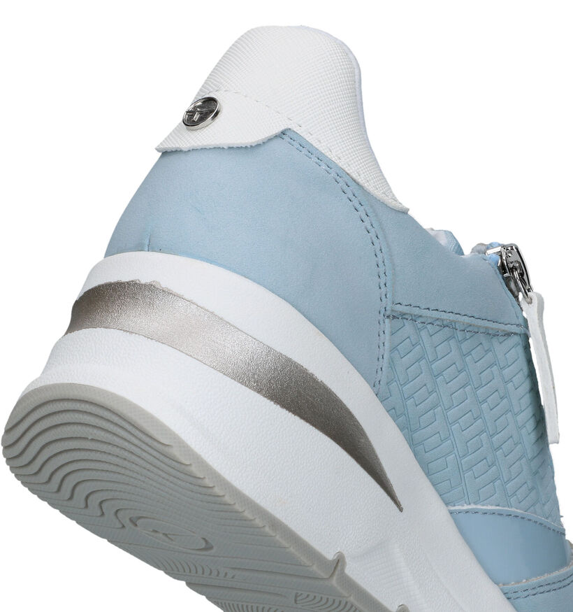 Tamaris Blauwe Wedge Sneakers in kunstleer (320516)