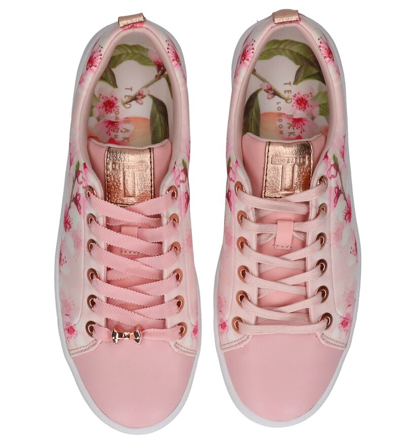 Roze Ted Baker Ahfira Sneakers met Bloemenprint, , pdp
