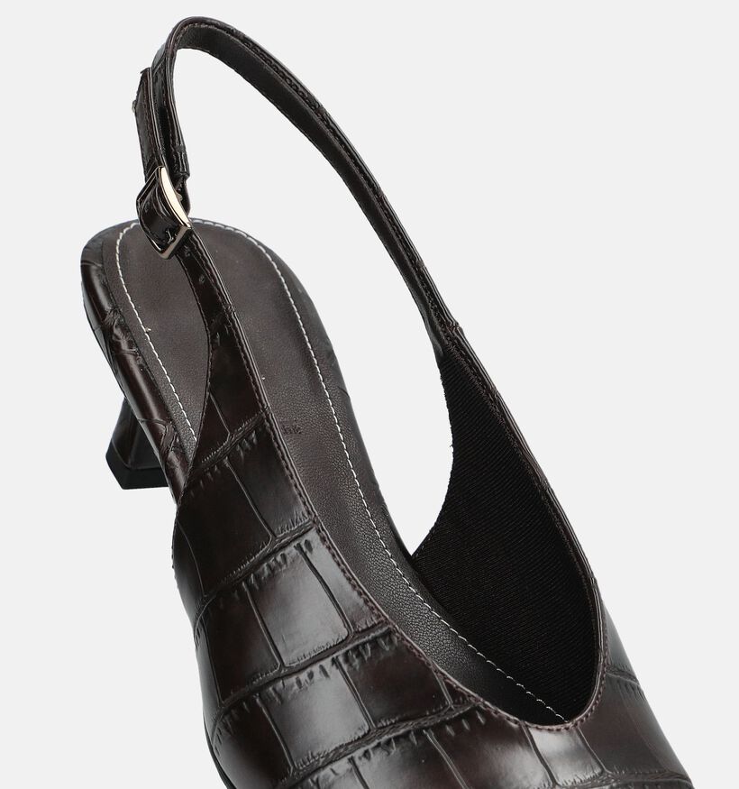 Tamaris Kitten Heels en Brun fonc&eacute; pour femmes (378925)