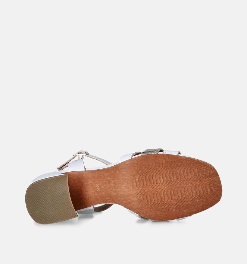 Marco Tozzi Witte Sandalen met blokhak voor dames (354229)