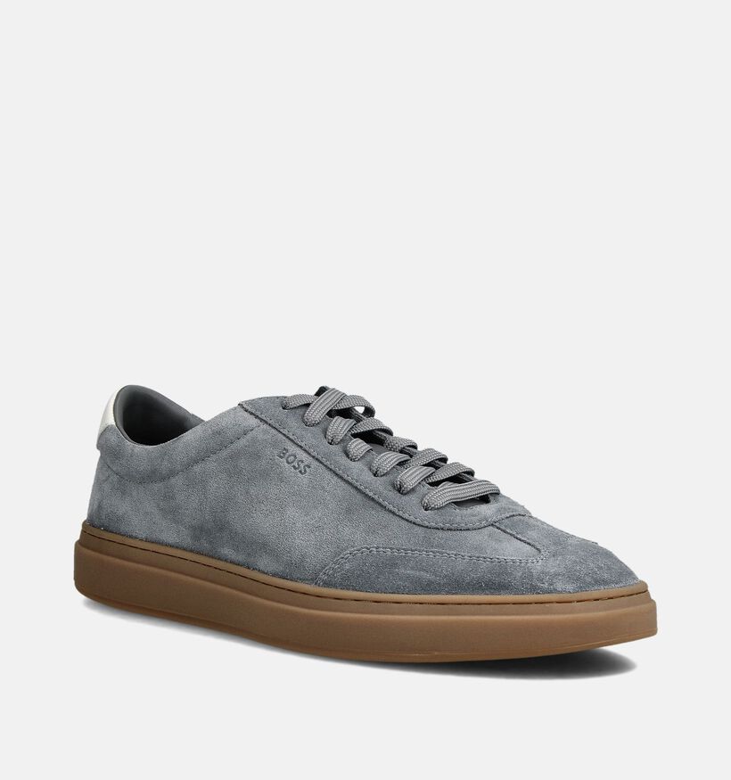 BOSS Kieran Grijze Veterschoenen voor heren (359087) - geschikt voor steunzolen