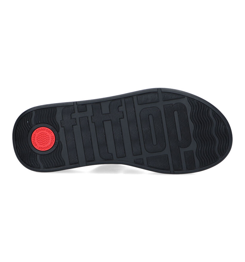 FitFlop F-Mode Flatform Zwarte Teenslippers voor dames (320481)