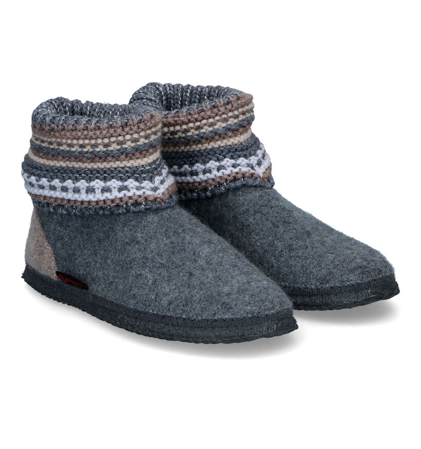 Giesswein Kiel Blauwe Hoge pantoffels voor dames (333561)