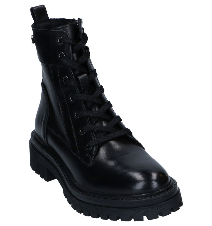 Geox Boots à lacets en Noir en cuir (294024)