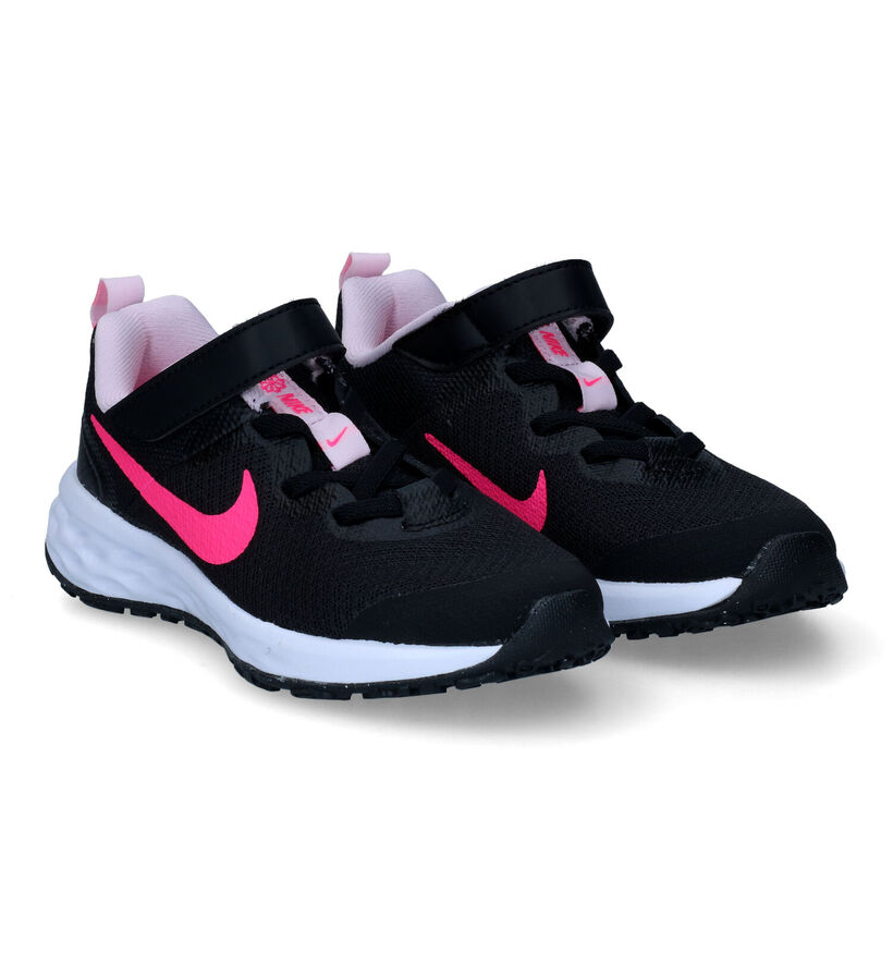 Nike Revolution 6 Baskets en Noir pour filles (308999) - pour semelles orthopédiques