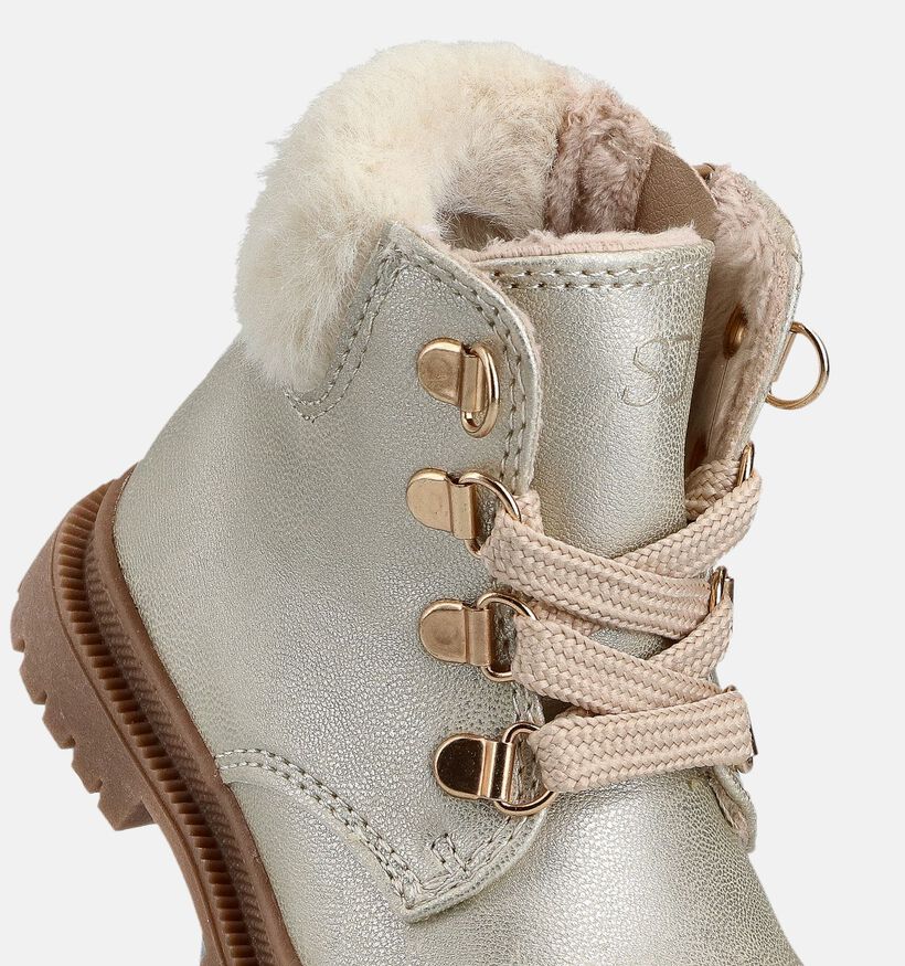 SJ Gouden Veterboots voor meisjes (362939) - geschikt voor steunzolen