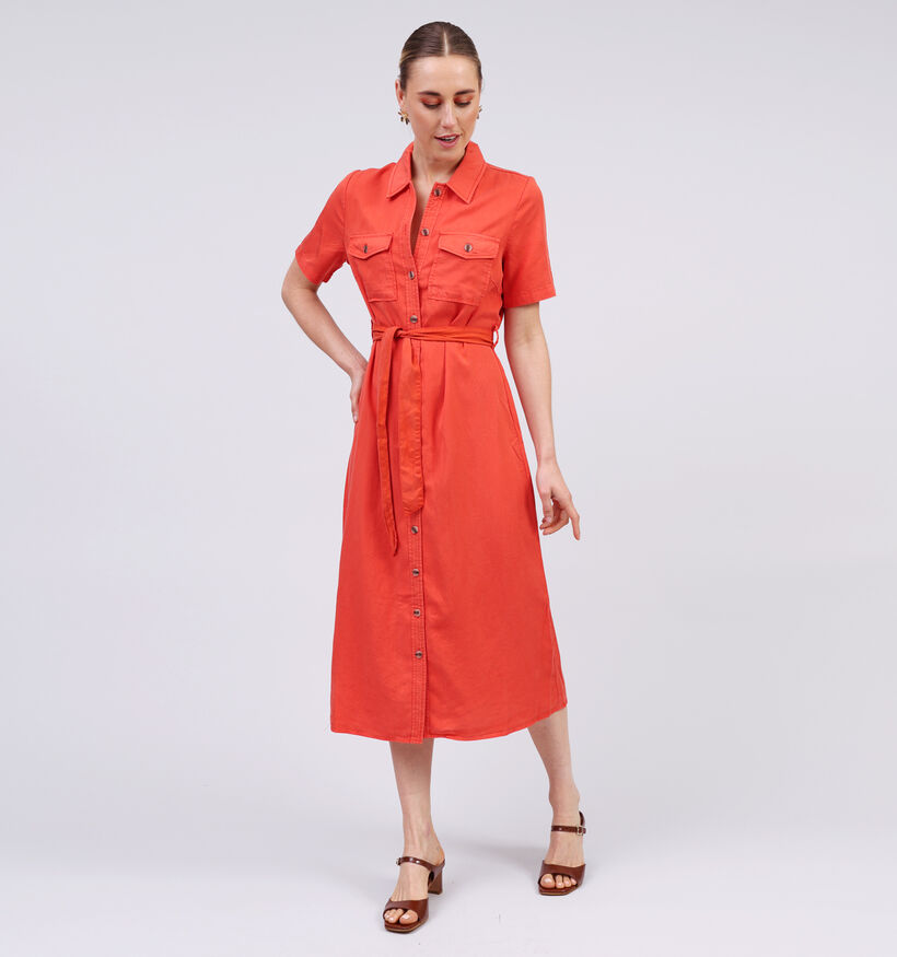 Vila Listi Robe chemise en Rouge pour femmes (353049)
