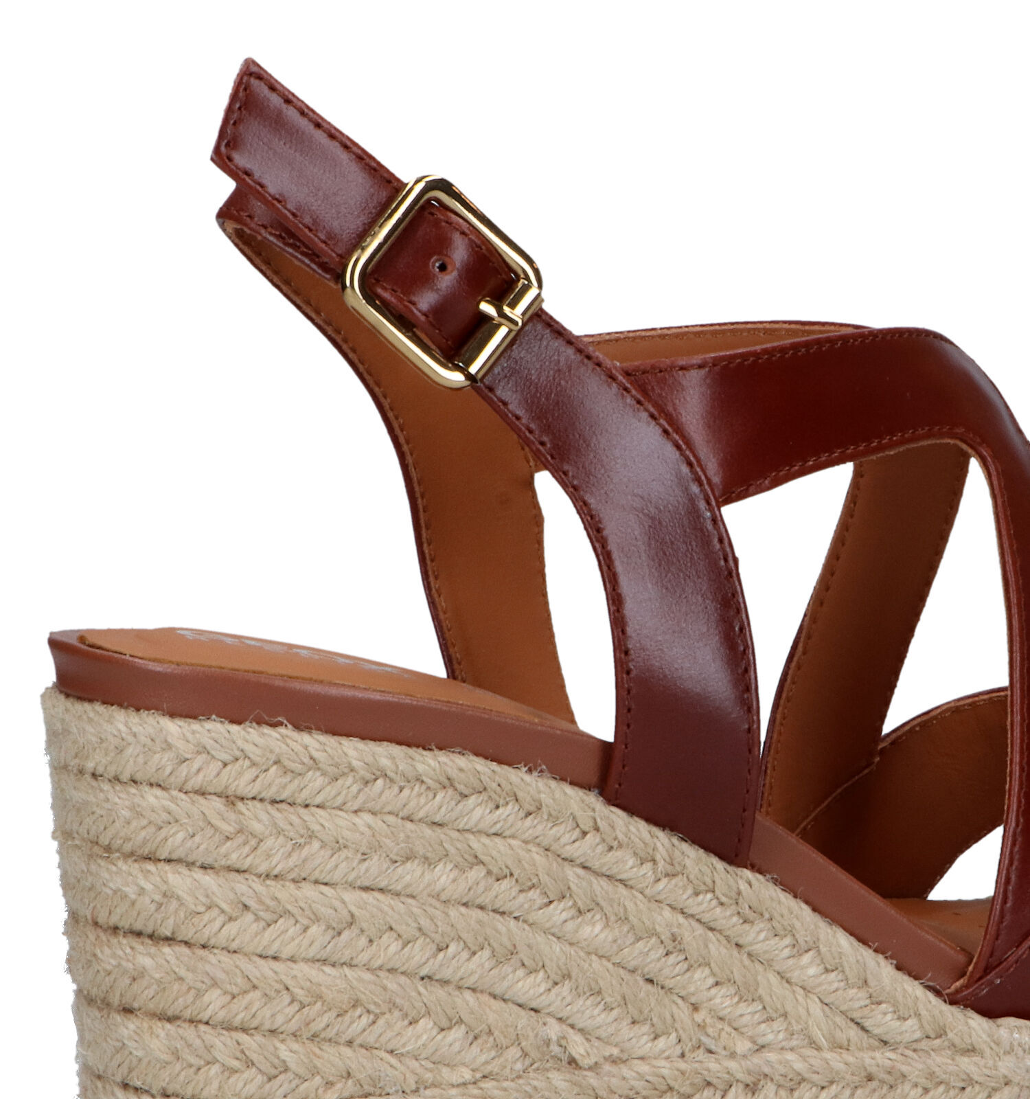 Bruine sleehak sandalen 2025
