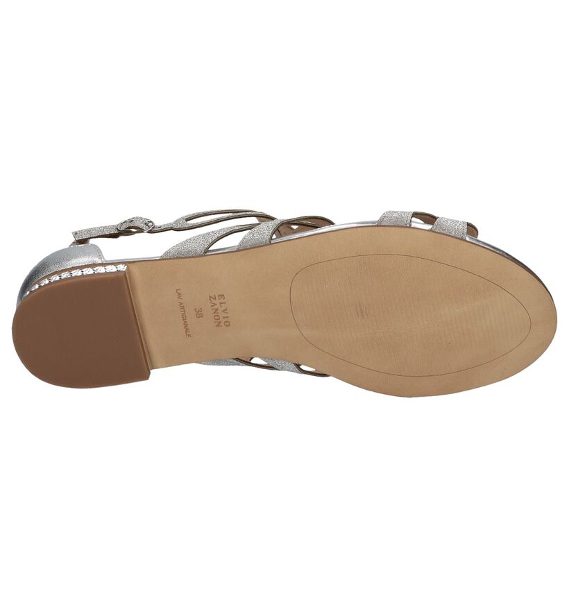 Elvio Zanon Zilveren Sandalen, , pdp