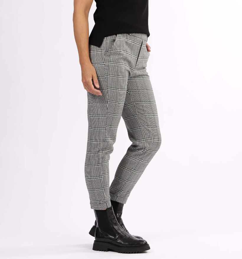Vero Moda Maya Pantalon en Noir/Blanc L30 (304321)