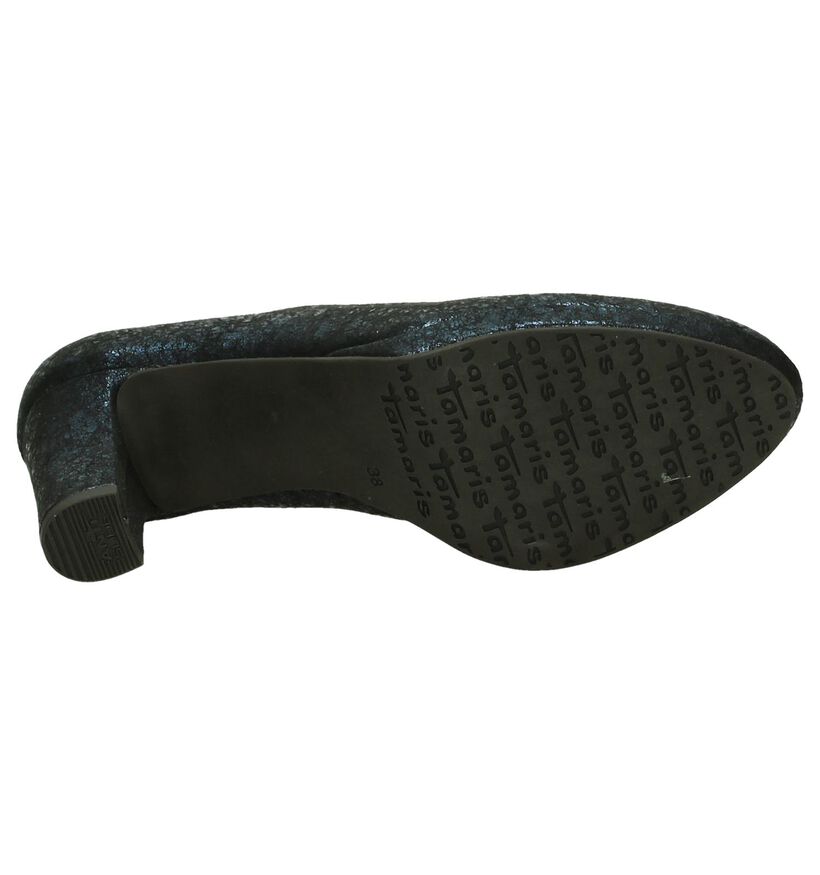 Tamaris Escarpins classique en Bleu foncé en textile (202671)