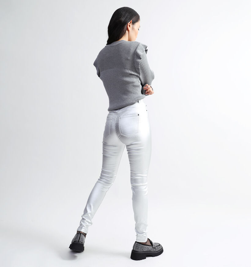 JDY New Thunder Pantalon metallic en Argent pour femmes (334108)