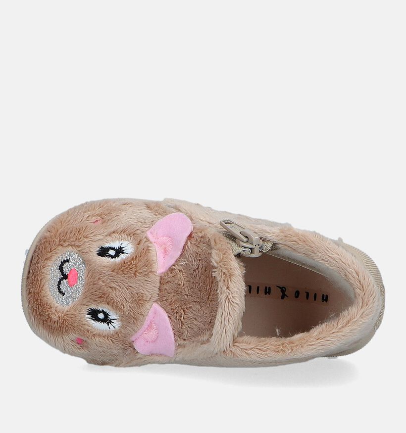 Milo & Mila Pantoufles pour bébé en Beige pour filles (348620)