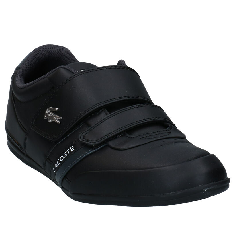 Lacoste Misano Strap Chaussures à velcro en Noir en cuir (286854)