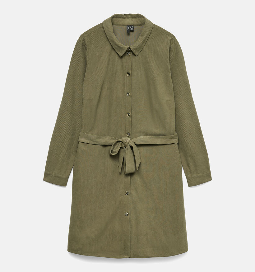 Vero Moda Curve Kaki Hemdjurk voor dames (364704)
