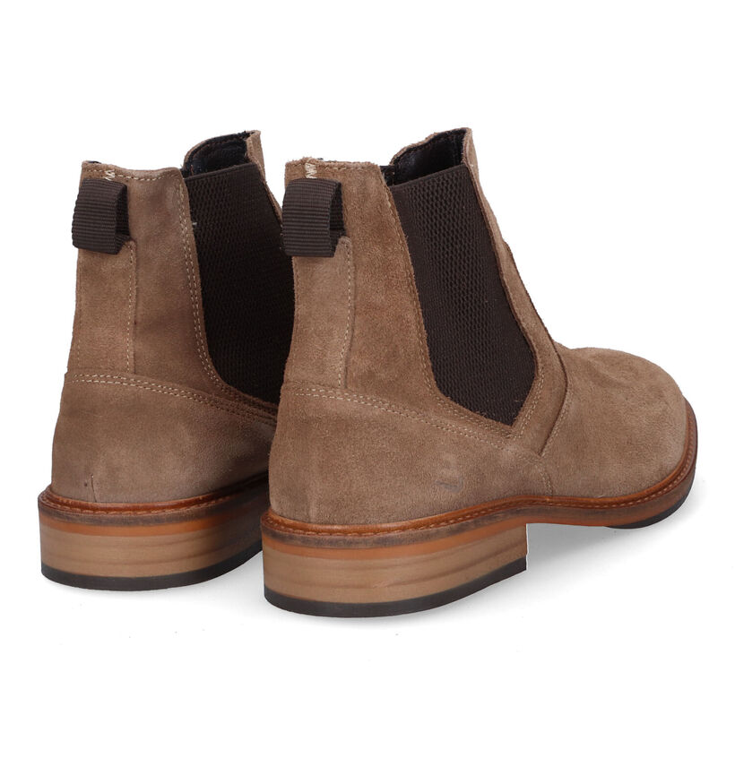 Bullboxer Bottines Chelsea en Taupe en textile (313093)