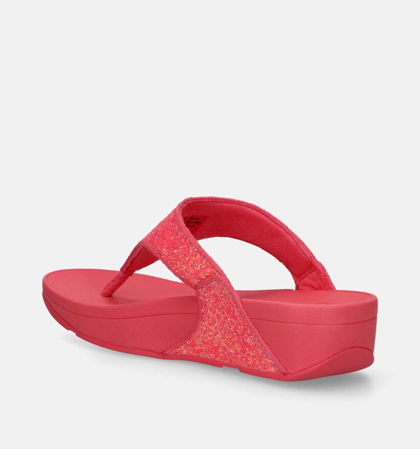 FitFlop Lulu Glitter Tongs en Rose pour femmes (336960)