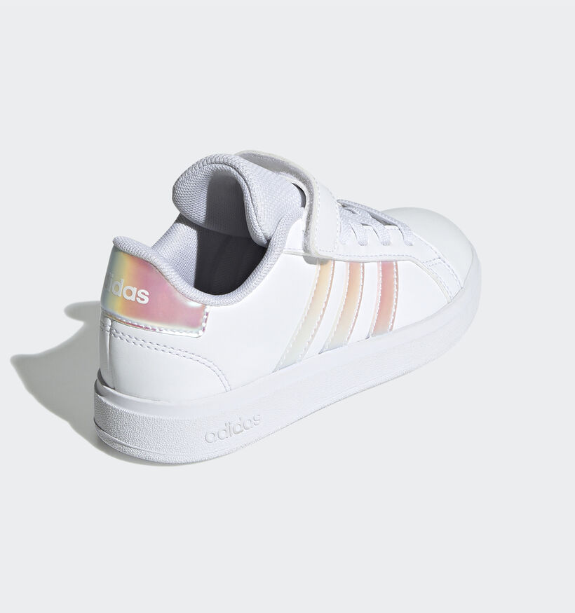 adidas Grand Court 2.0 Witte Sneakers adidas Grand Court 2.0 Witte Sneakers voor meisjes (359666) - geschikt voor steunzolen
