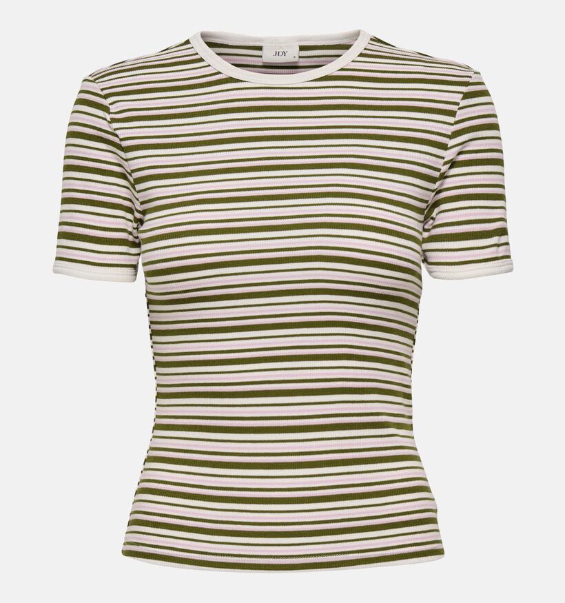 JDY Lada Groene Gestreepte T-shirt voor dames (367927)