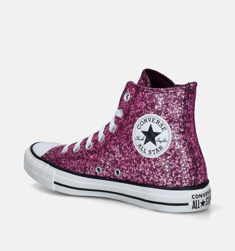 Converse CT All Star Glitter HI Paarse Sneakers voor dames (348830)