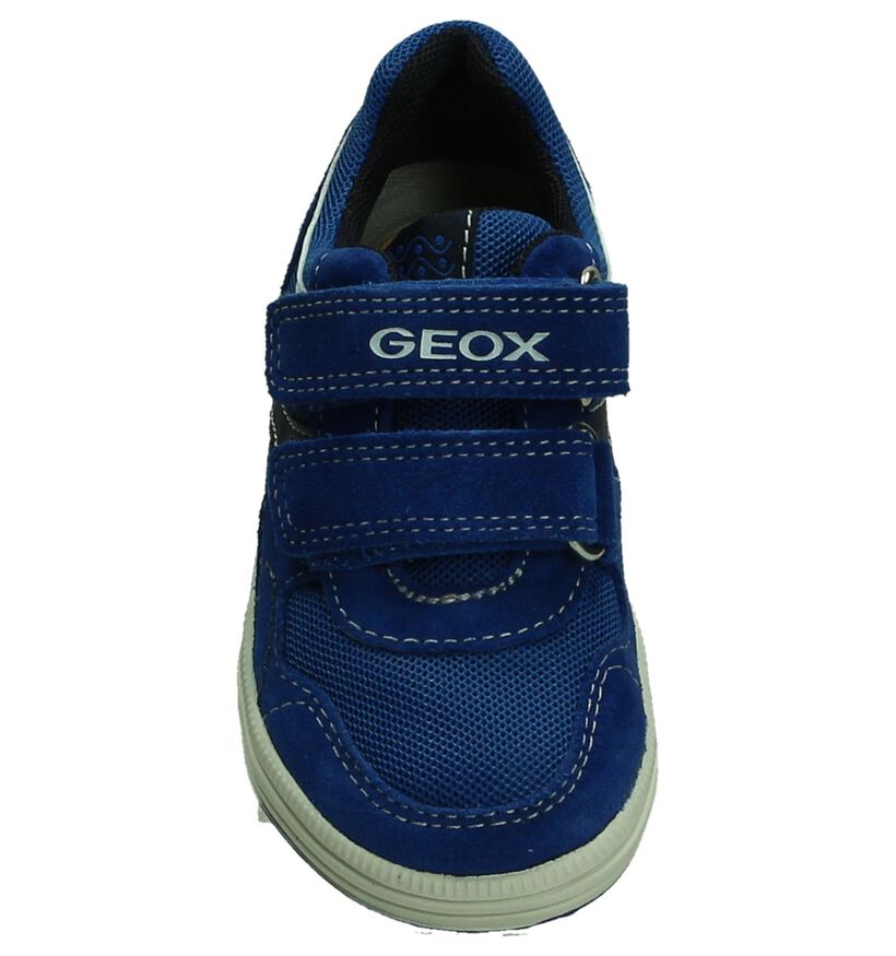 Geox Blauwe Velcroschoen in daim (190651)