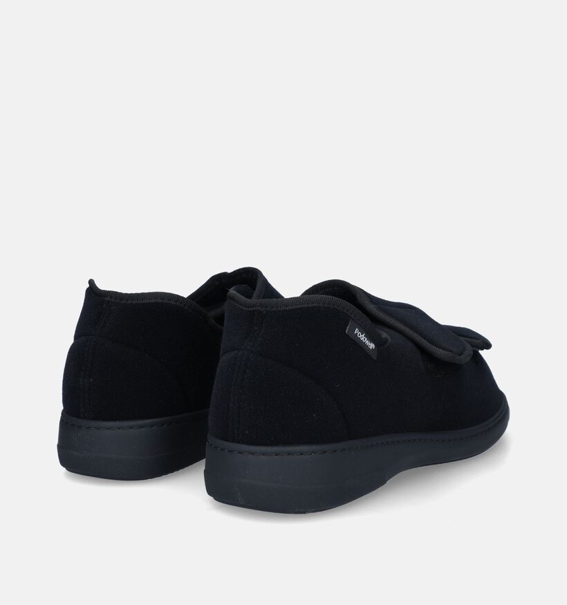 Podowell Athos Zwarte Orthopedische Pantoffels voor heren (342224) - geschikt voor steunzolen