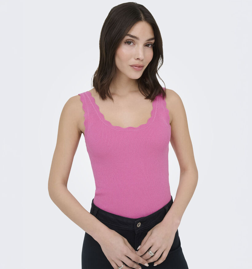 JDY Nanna Scallop Edge Roze Top voor dames (374857)