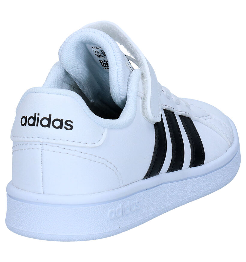 adidas Grand Court C Witte Sneakers voor jongens (318923)