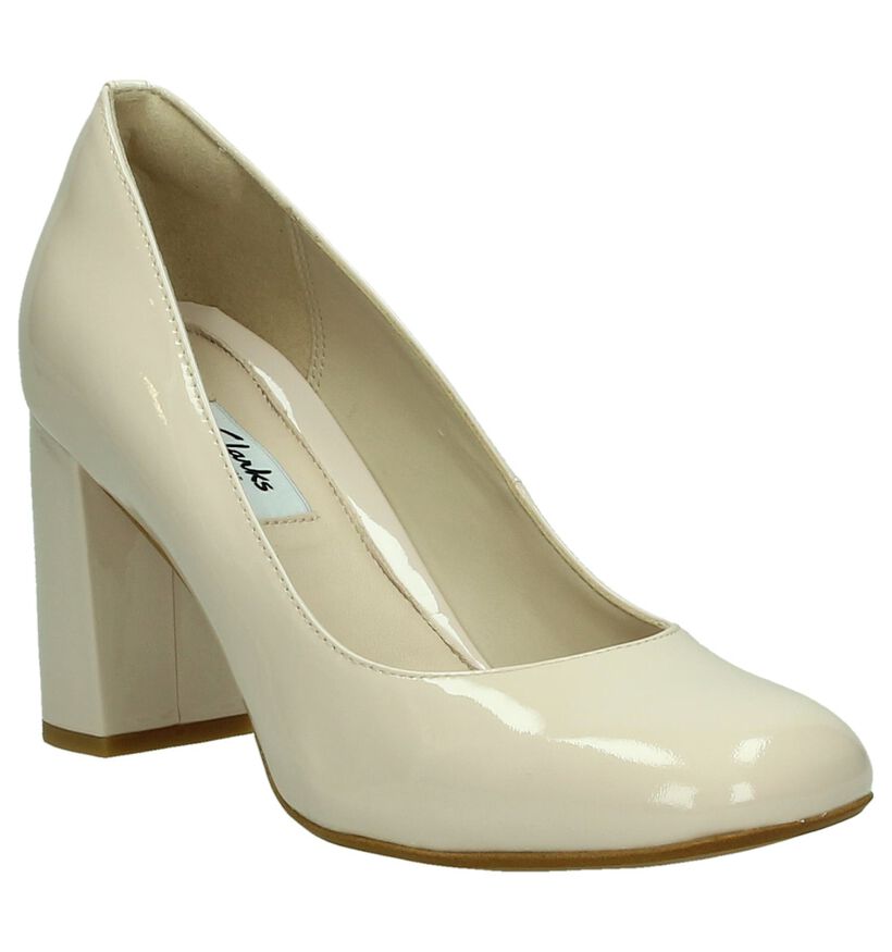 Clarks Gabriel Mist Nude Pumps in leer (174830)