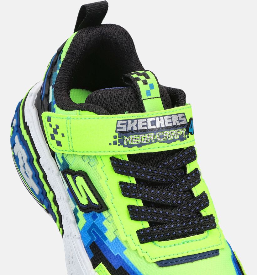 Skechers Mega Craft 4k Baskets basses en Vert fluorescent pour gar&ccedil;ons (375684)