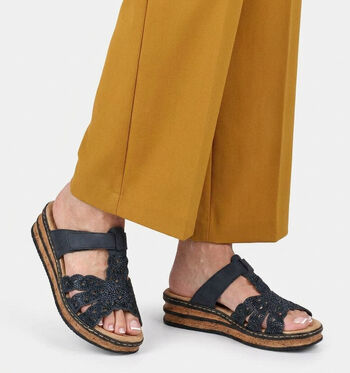Rieker Slippers Blauw