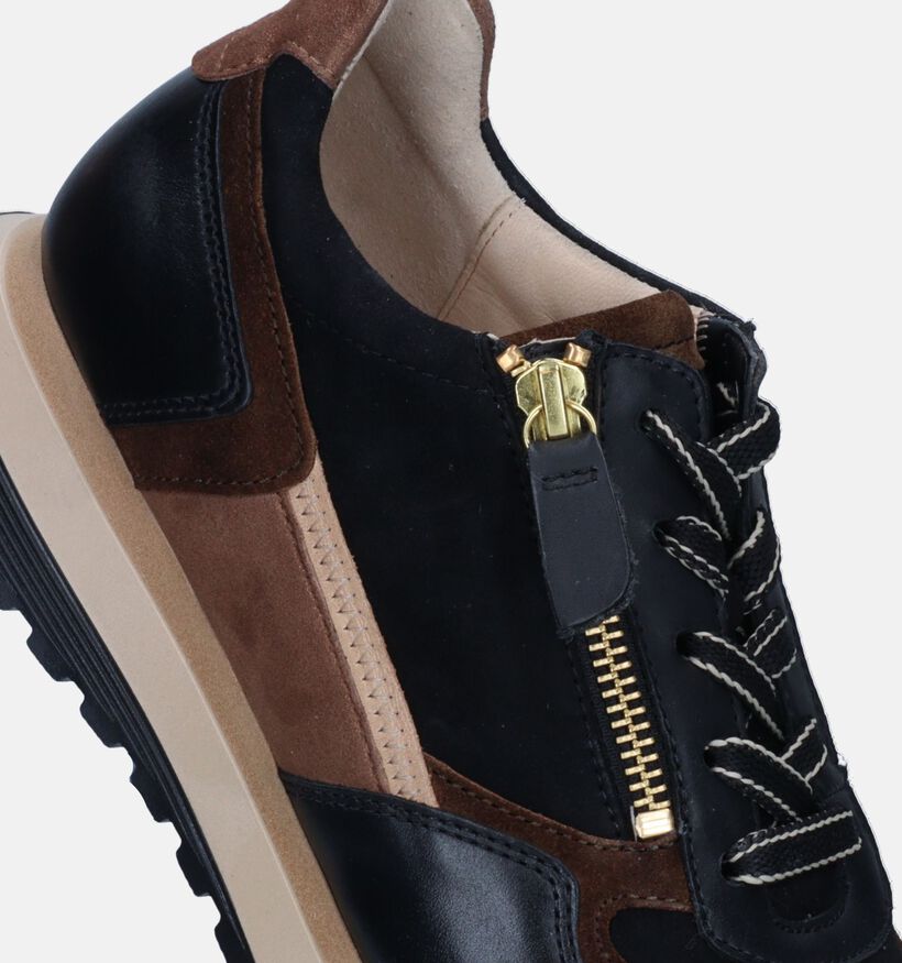 Gabor OptiFit Zwarte Sneakers voor dames (344743) - geschikt voor steunzolen