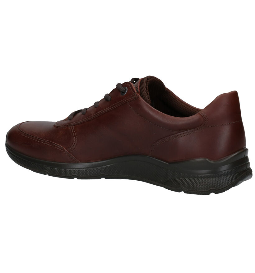 ECCO Irving Casual Veterschoenen Cognac in leer (213914)