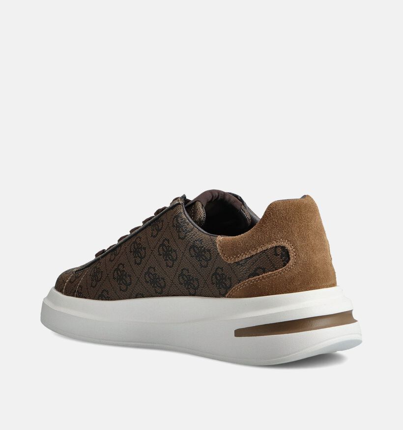 Guess Elba Donkerbruine Veterschoenen voor heren (366521) - geschikt voor steunzolen