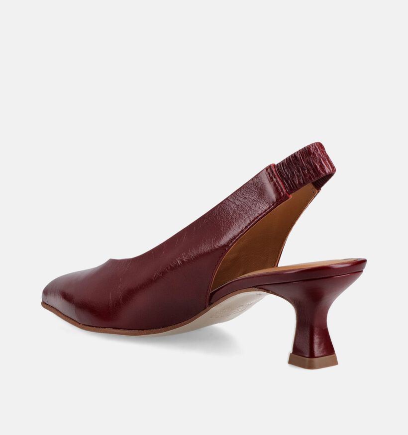 Pedro Miralles Escarpins slingback en Bordeaux pour femmes (373641)