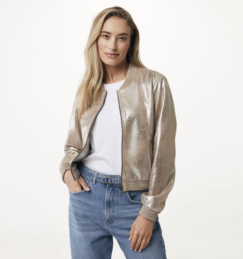 Mexx Shiny Bomber Taupe Jas voor dames (337002)